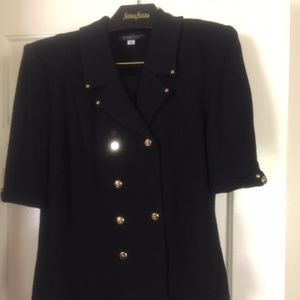 Women's St. John Size 10 Black Top & Skirt